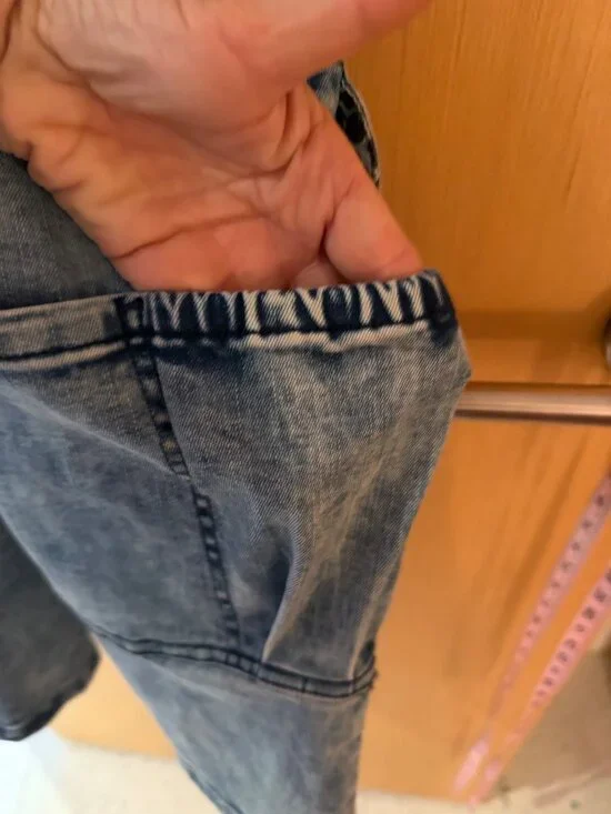 Tiger x Horse Mens Denim Overall Size Medium Blue West Snow Wash Pocket Casual - Picture 9 of 14